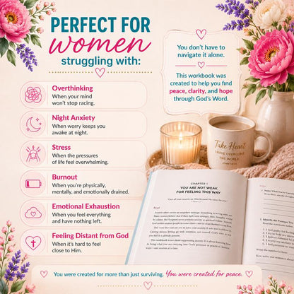 Bible Study Workbook for Women With Anxiety God Reflection Notebook