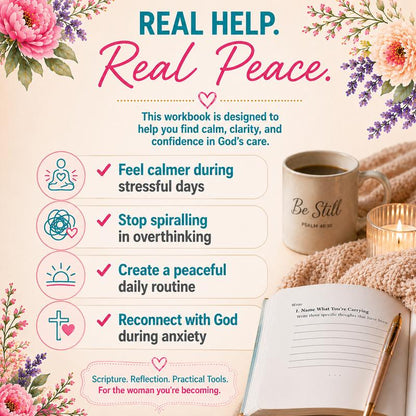 Bible Study Workbook for Women With Anxiety God Reflection Notebook
